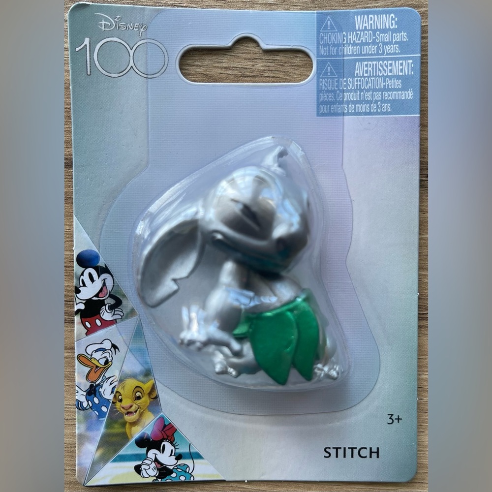Disney 100 Anniversary LILO and Stitch Metallic Mini Figure Cake Topper 2” NEW